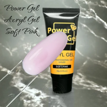 POLY GEL POWER GEL 60 גרם ורוד רך