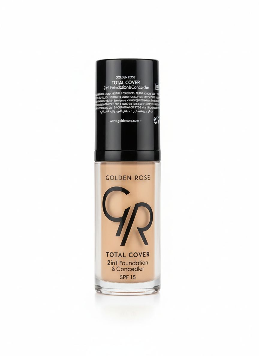 Golden Rose Total Cover 2&1 Foundation וקונסילר מס' 10