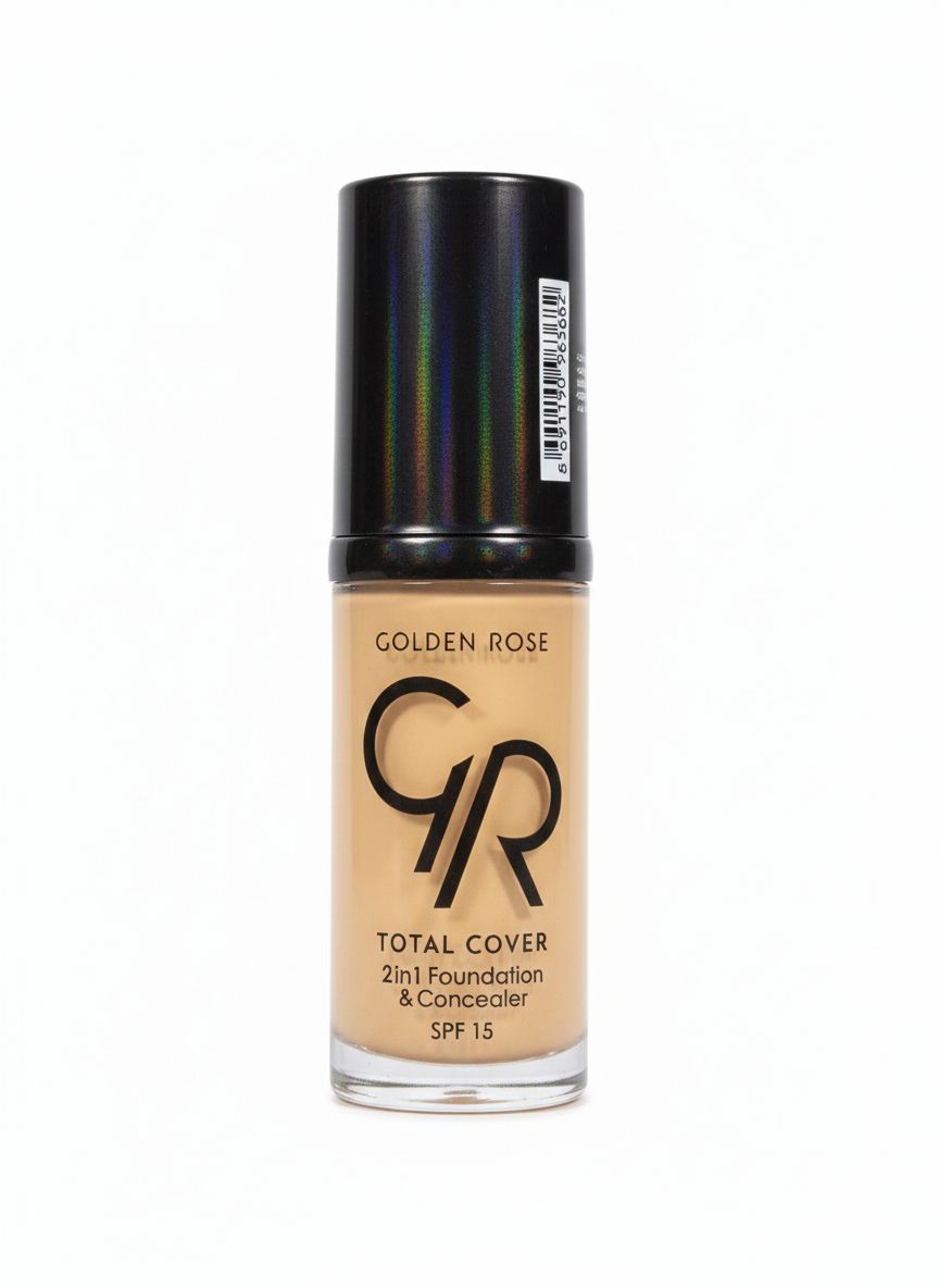 Golden Rose Total Cover 2&1 Foundation וקונסילר מס' 08