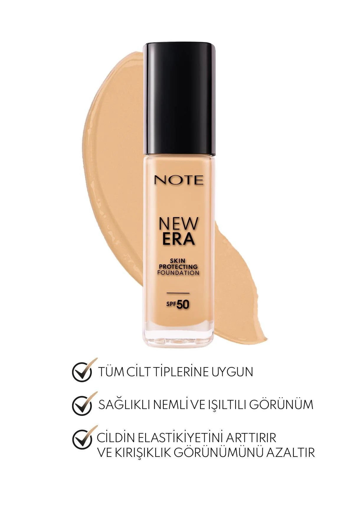 New Era Skin Protecting Foundation 100 Hydrating SPF 50 וחומצה היאלורונית 3