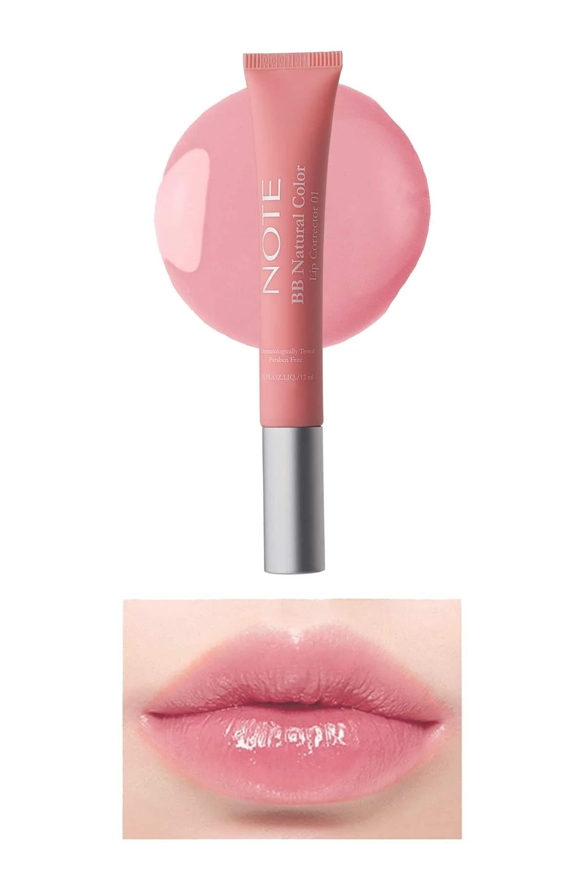 Note BB Lip Corrector 01 Color Correcting Lip Gloss - ורוד 2
