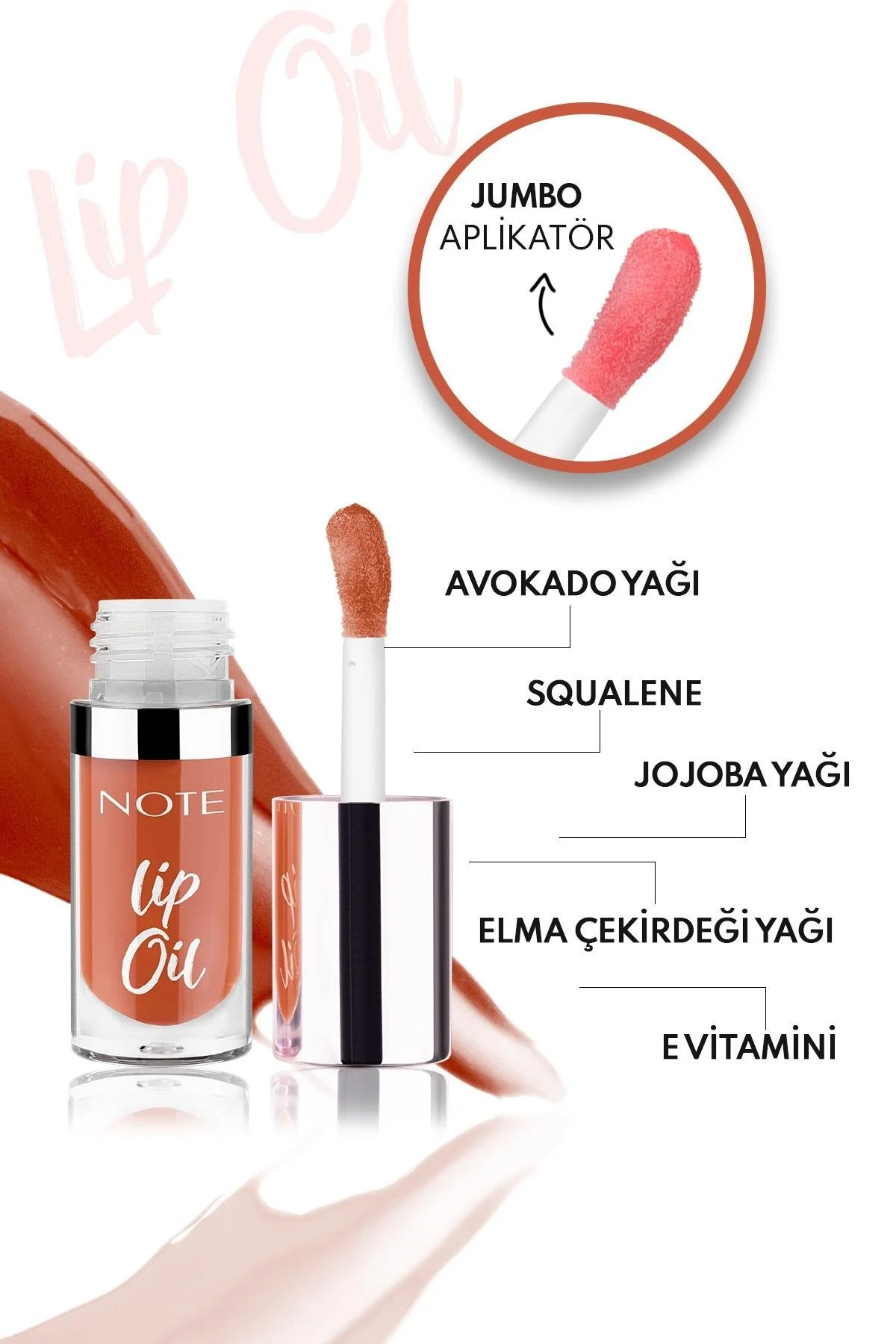 Note Lip Oil 50 Creamy Caramel Moisturizing Lip Gloss - חום 5