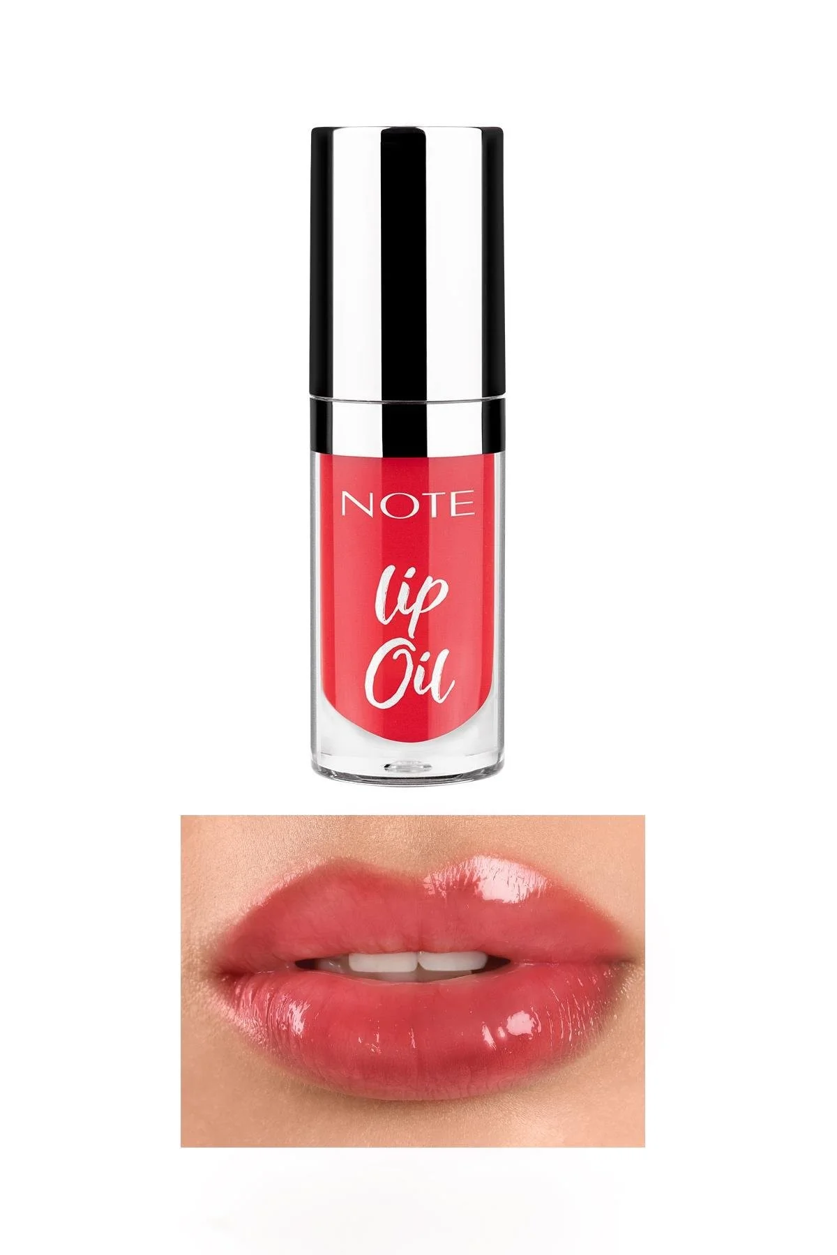 Note Lip Oil 40 Red Sugar, Moisturizing Oil and Lip Gloss - אדום 3
