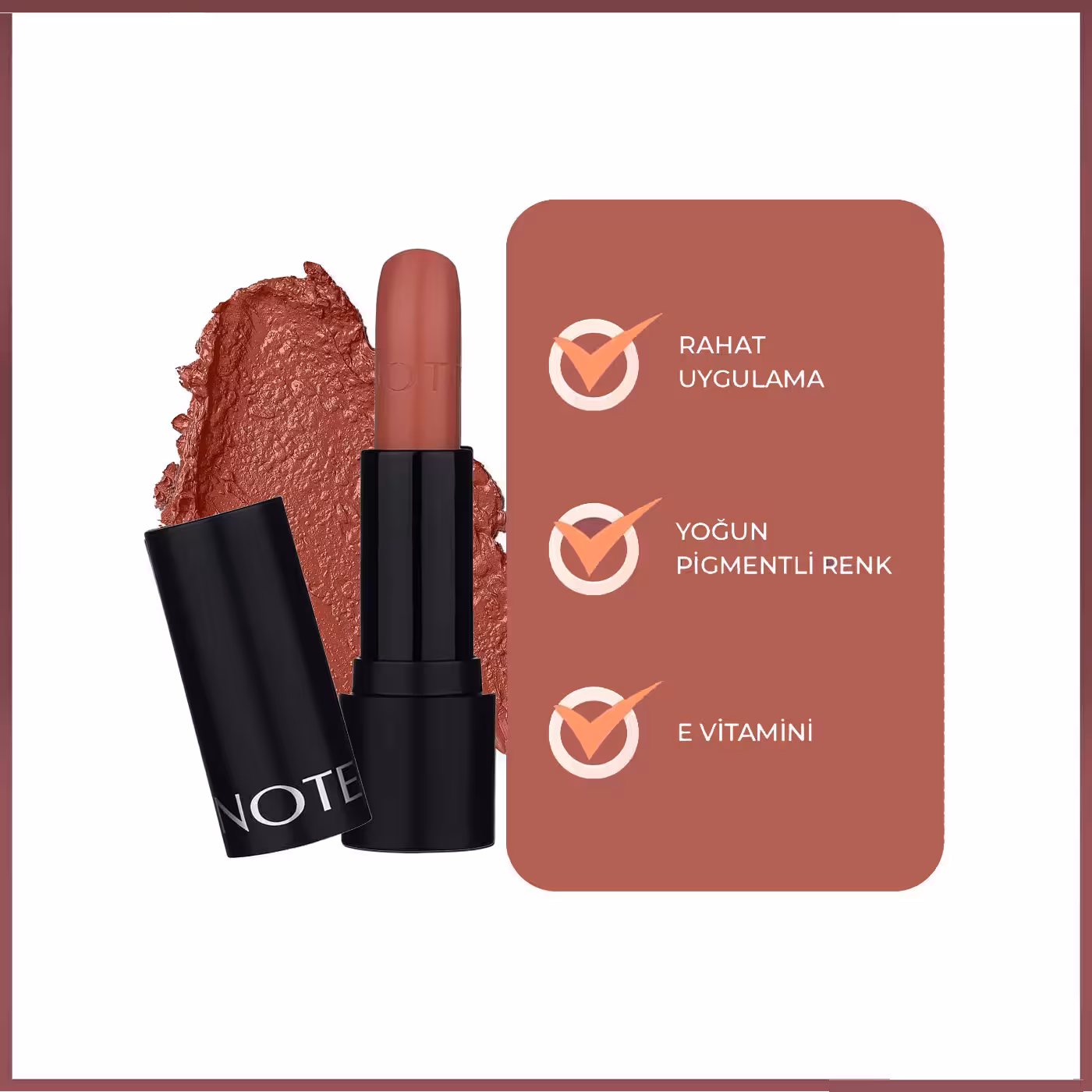 Note Deep Impact Lipstick 02 – אופטימיסטית ורד 3