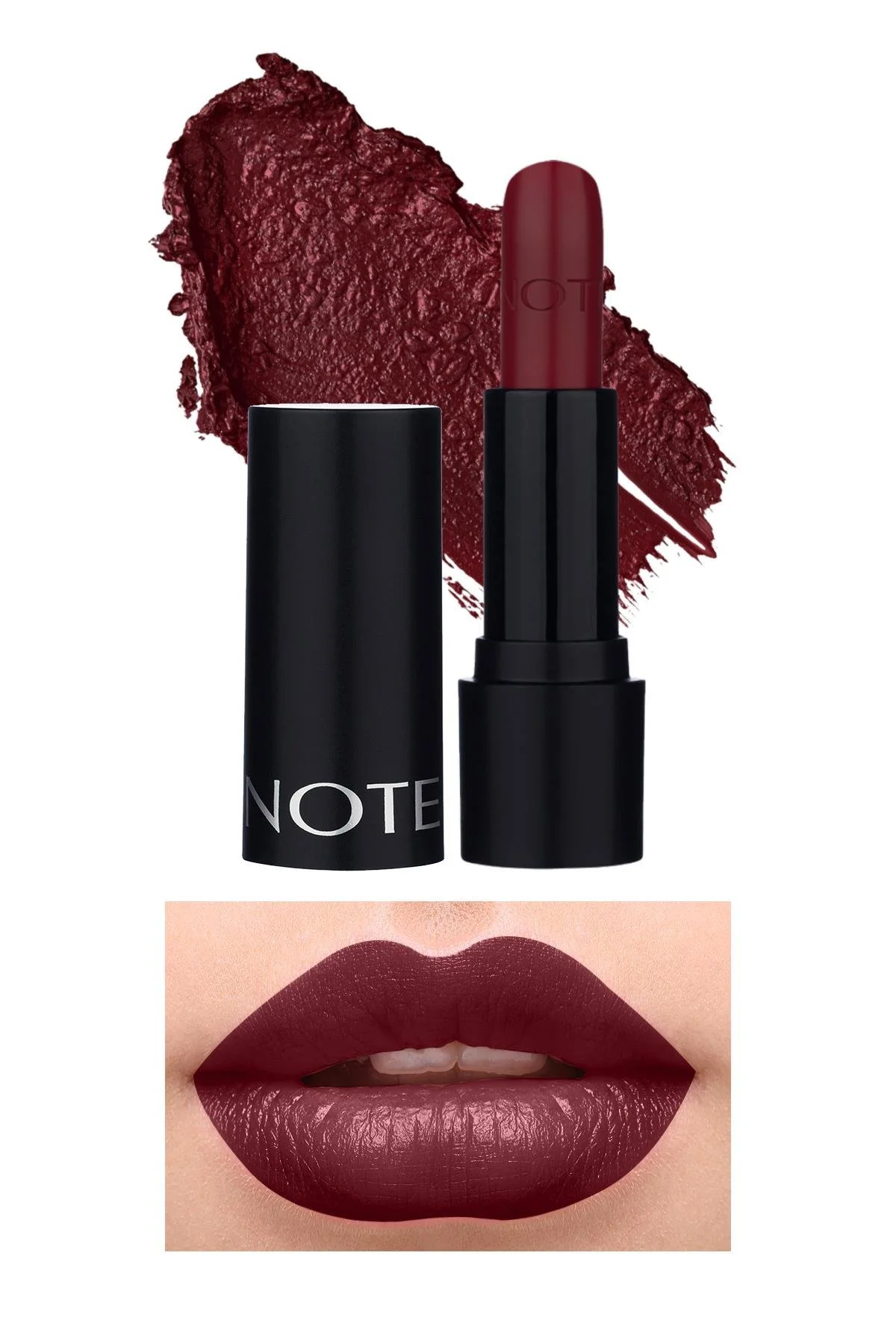 Note Deep Impact Lipstick 15 Way Note אדום, שפתון קרמי עם מרקם חצי מט - אדום 2