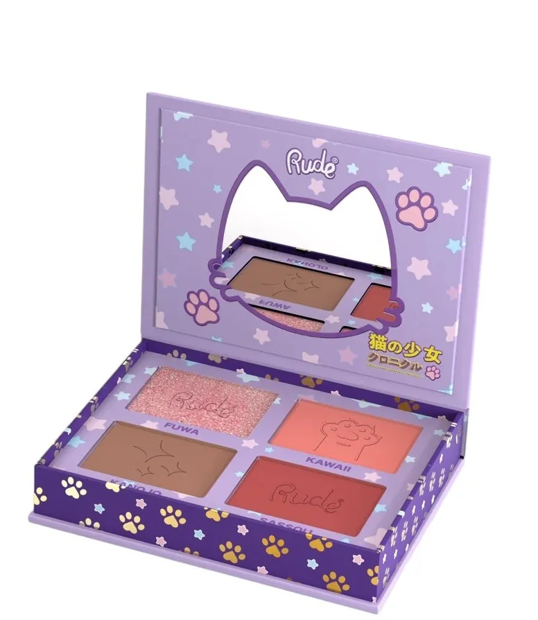 Blush Road Cosmetics מנגה דוב-עובדה Neko-chan פלטת