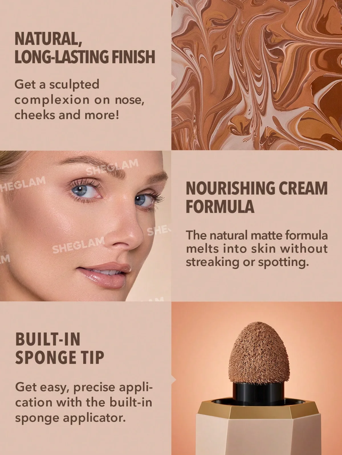 Sun Sculpt Liquid Contour-סוכר חום 3