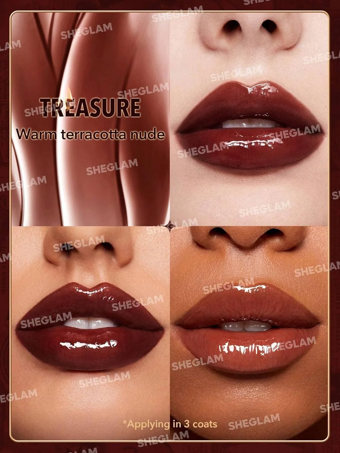 Shiglam Amber Rose Immortal Love ליפ גלוס מזין (TREASURE) 4