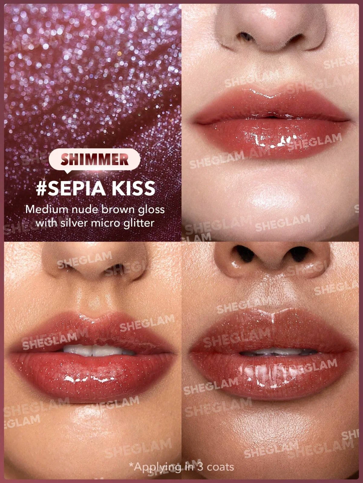 תוחם שפתיים מבריק מושלם לשפתיים - SEPIA KISS 2