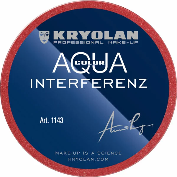 Kryolan Aquacolor Interferon 081 אדום עם שימר לציור פנים וגוף
