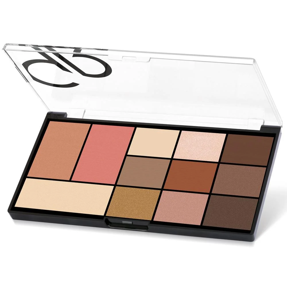 גולדן רוז סיטי סטייל פלטת פנים ועיניים 01 WARM NUDE – פלטת איפור פנים ועיניים