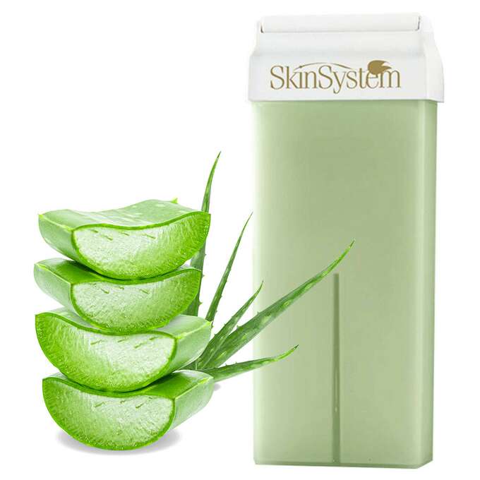 שעווה להסרת שיער Skin System עם תמצית אלוורה, 100 מ"ל