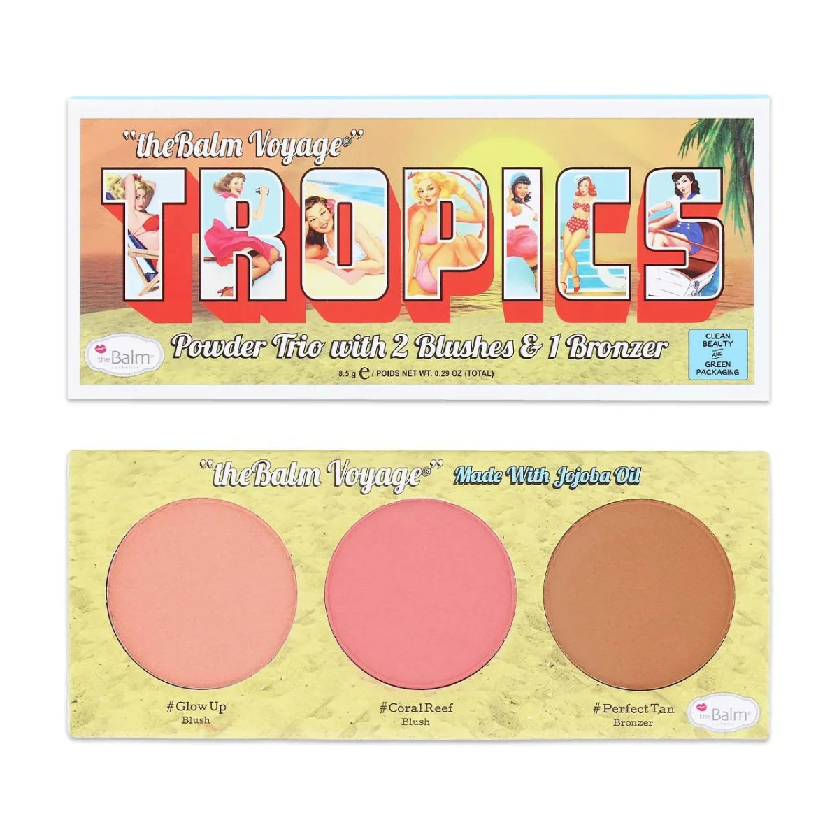 סט Tropics® Powder Trio - דגם Rose x TheBalm