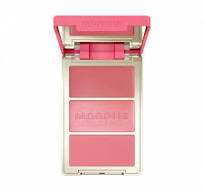 Morphe Rouge Trio Chic Thrills פלטת סומק והילייטרים