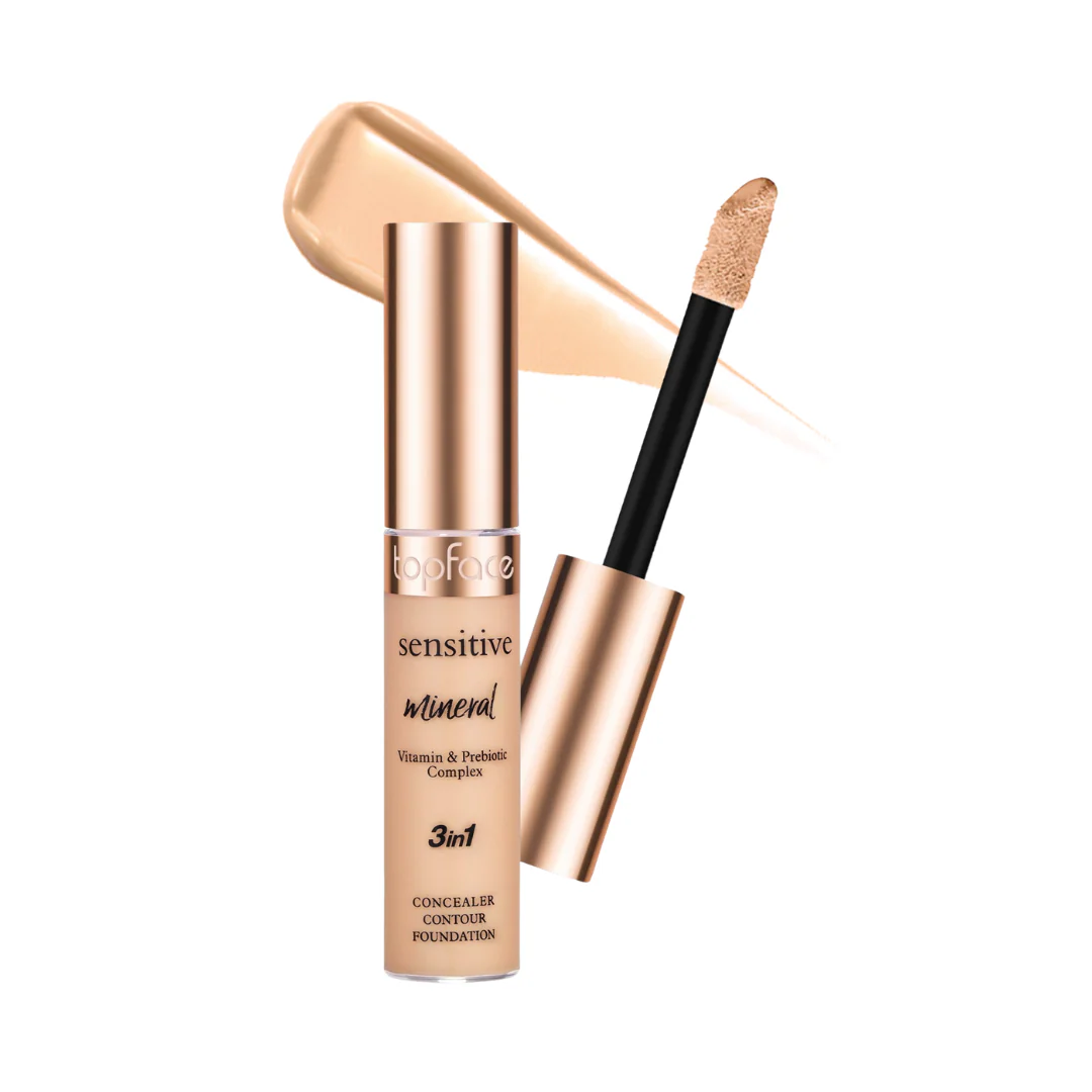 Topface Sensitive Mineral 3 ב-1: קונסילר, קונטור וקרן