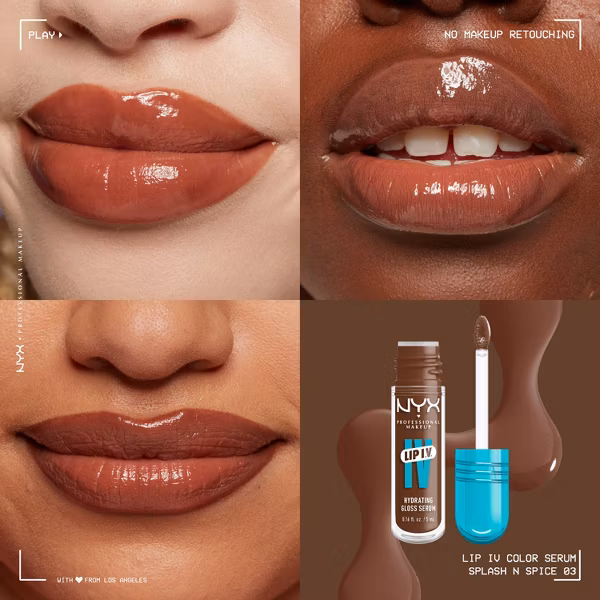 NYX Lip IV Hydrating Lip Gloss - Splash N Spice 03 2