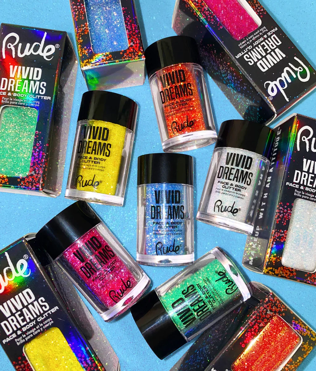 Rod Cosmetics Glitter Vivid Dreams ערכת פנים וגוף, גליטר