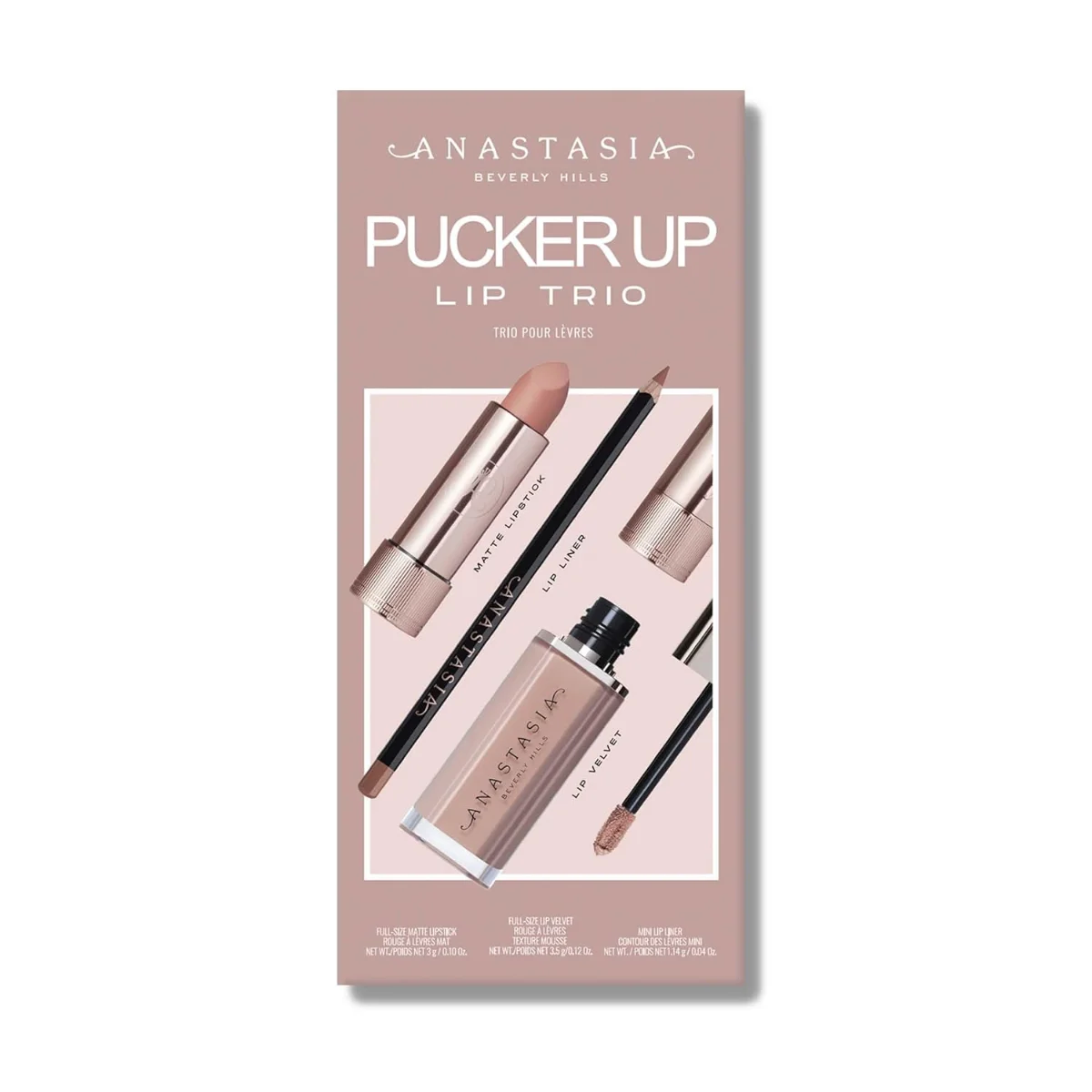ANASTASIA Kit Pucker Up Lip Trio - Dusty Rose 3