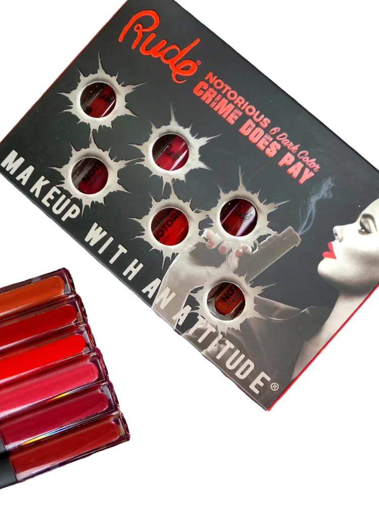 Rude Notorious 6 Notorious Dark Color Lip Stick 3
