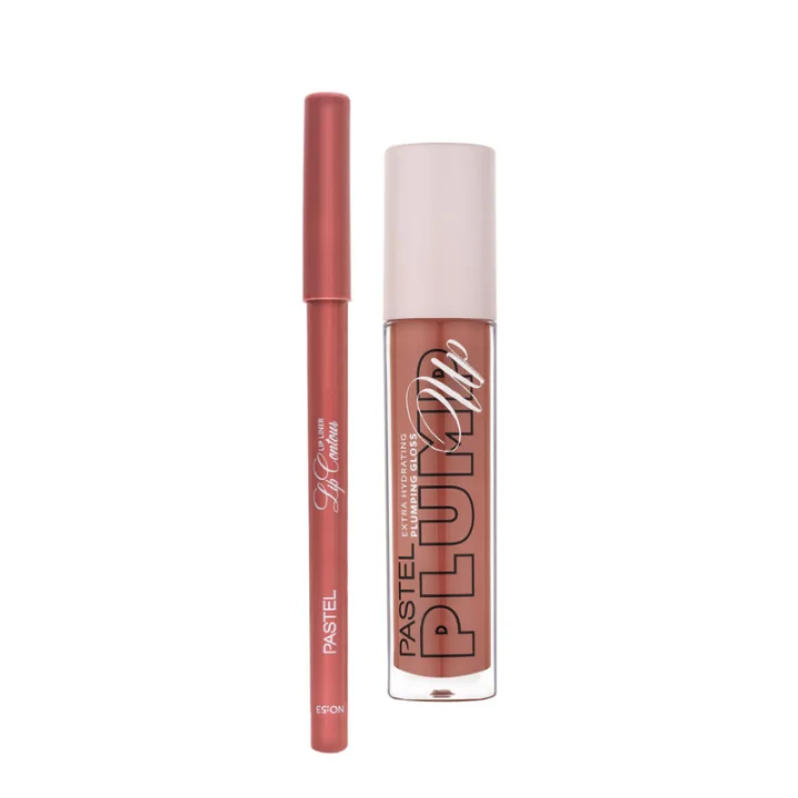 פסטל Lipstick Duo, Perfect Lip Plumping Lip Gloss 205 + Lip Liner 53 2