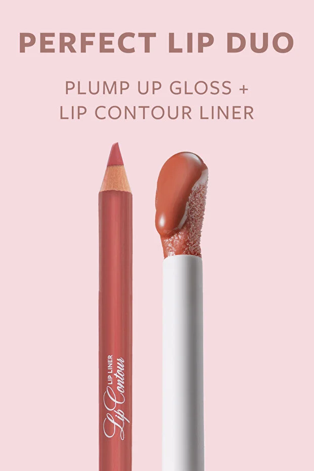 פסטל Lipstick Duo, Perfect Lip Plumping Lip Gloss 205 + Lip Liner 53 3