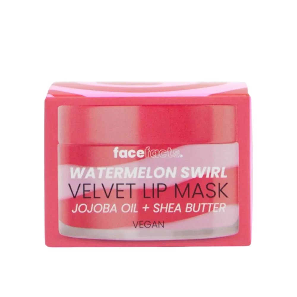 Face Facts Velvet Swirl אבטיח מסיכת שפתיים עם שמן חוחובה וחמאת שיאה - 20 גרם 2