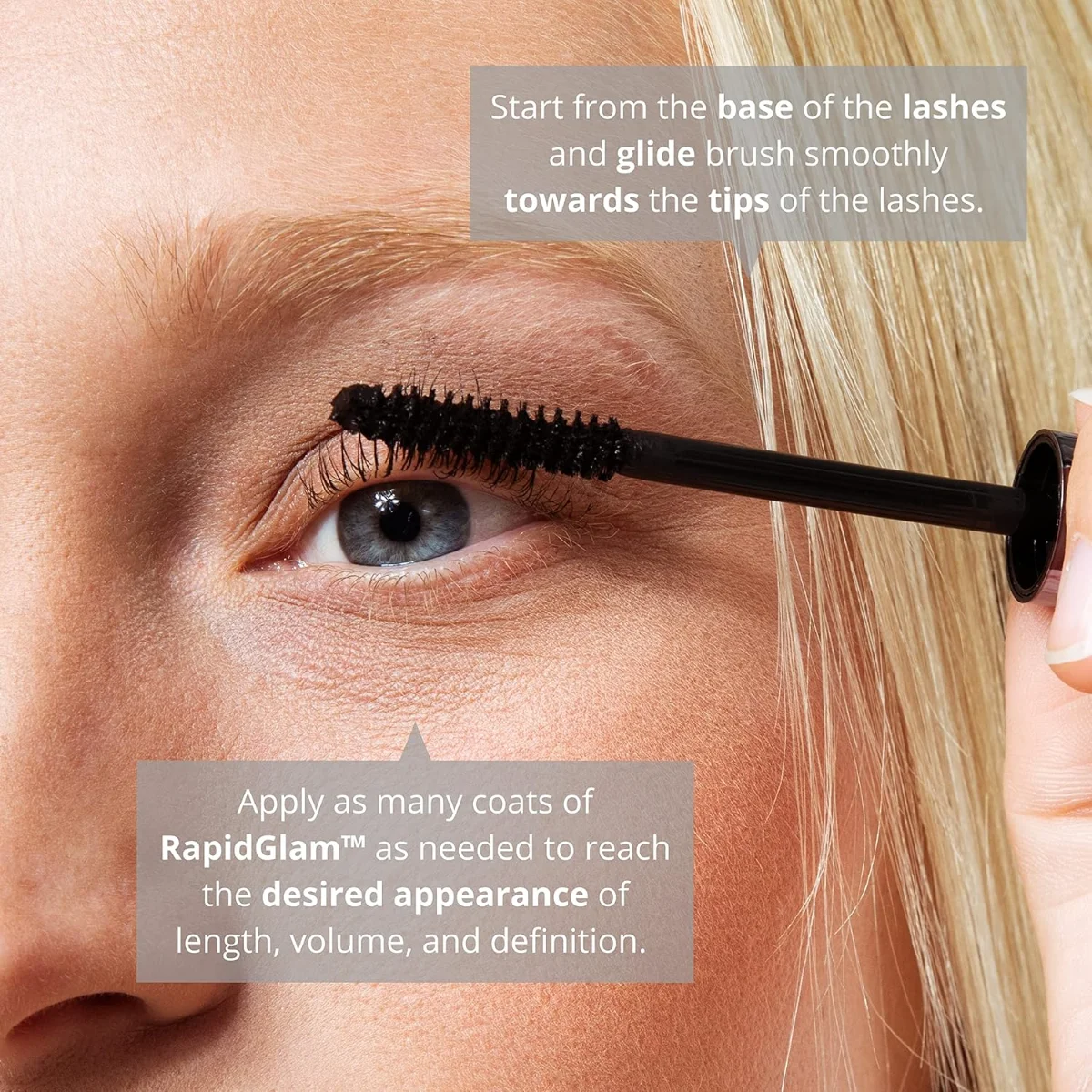 Rapid Lash Mascara + Rapid Glam Eye Enhancing Serum - 4 גרם 4