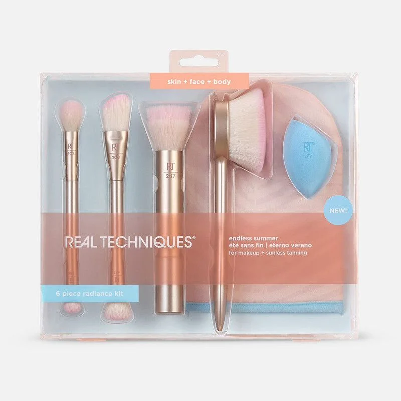 סט מברשות איפור קיץ אינסופי של Real Techniques לנשים - 8 חלקים