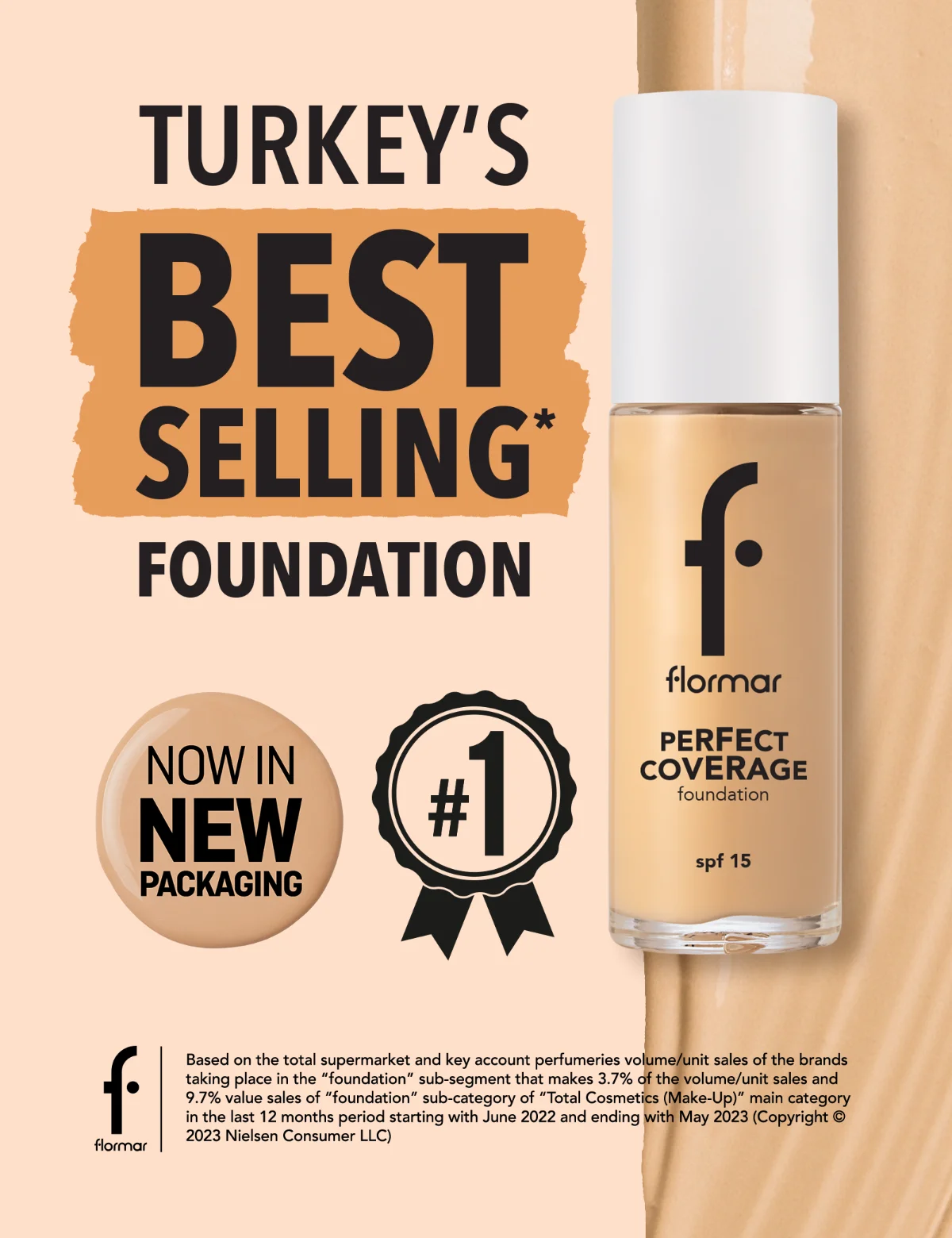 Flormar Perfect Coverage Foundation 102 SOFT BEIGE 4