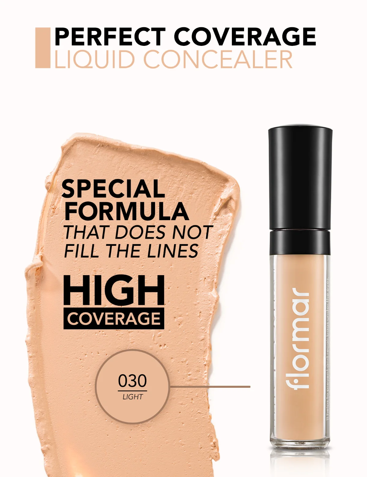 FLORMAR Perfect Coverage Concealer 030 Light 3