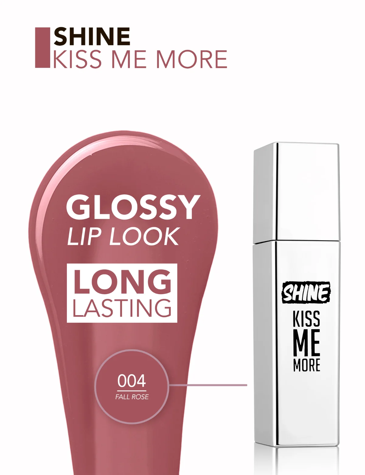 Flormar Shine Kiss Me More Lip Tattoo 004 Fall Rose 4