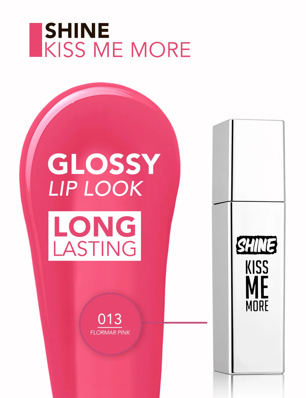 Flormar Shine Kiss Me More Lip Tattoo 013 Flormar Pink 4