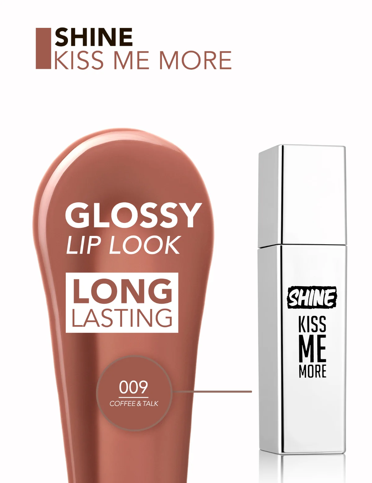 Flormar Shine Kiss Me More Lip Tattoo 009 Coffee & Talk 4