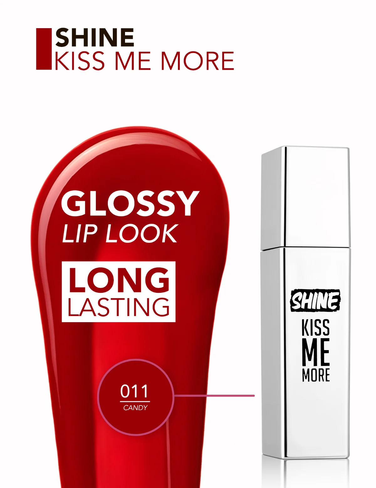 Flormar Shine Kiss Me More Lip Tattoo 011 Candy 4