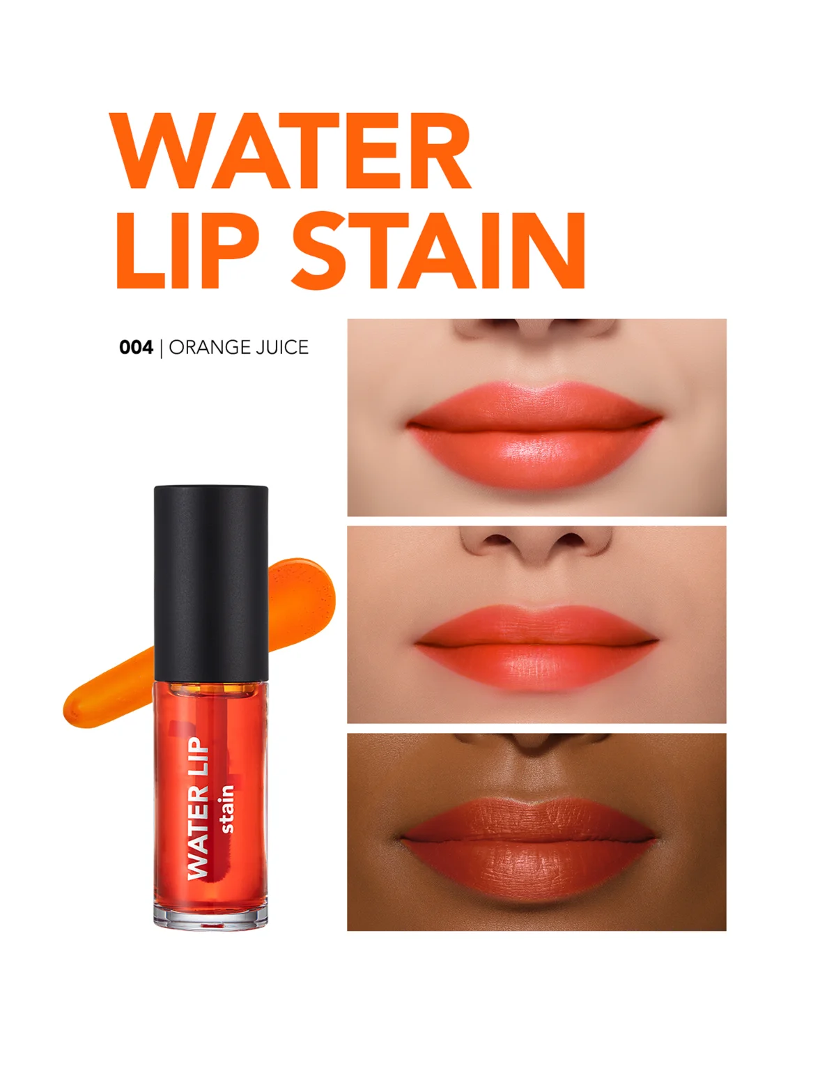 Flormar Water Lip Stain 004 מיץ תפוזים 4