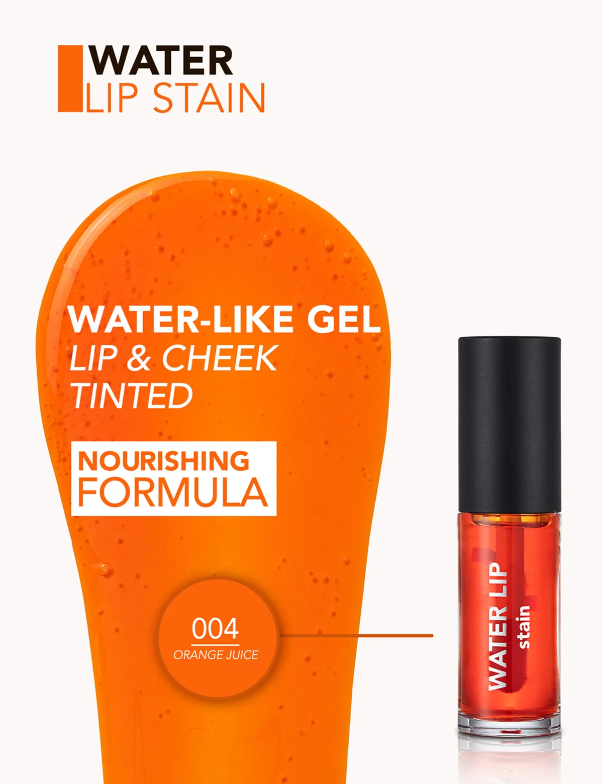 Flormar Water Lip Stain 004 מיץ תפוזים 5