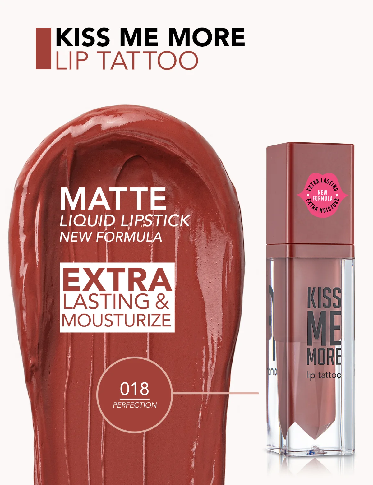 Flormar Kiss Me More Lip Tattoo 018 Perfection 3