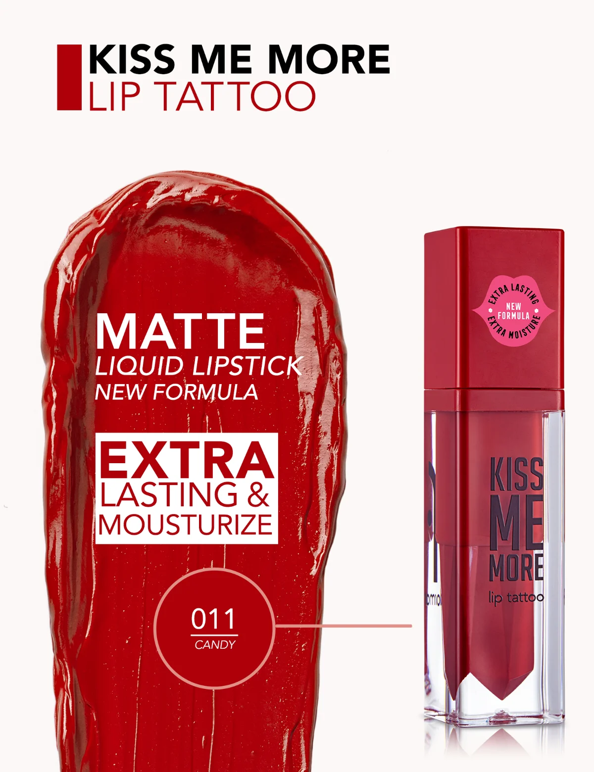 Flormar Kiss Me More Lip Tattoo 011 Candy 3