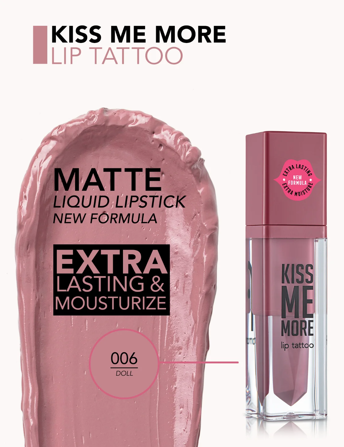 Flormar Kiss Me More Lip Tattoo 006 Doll 3