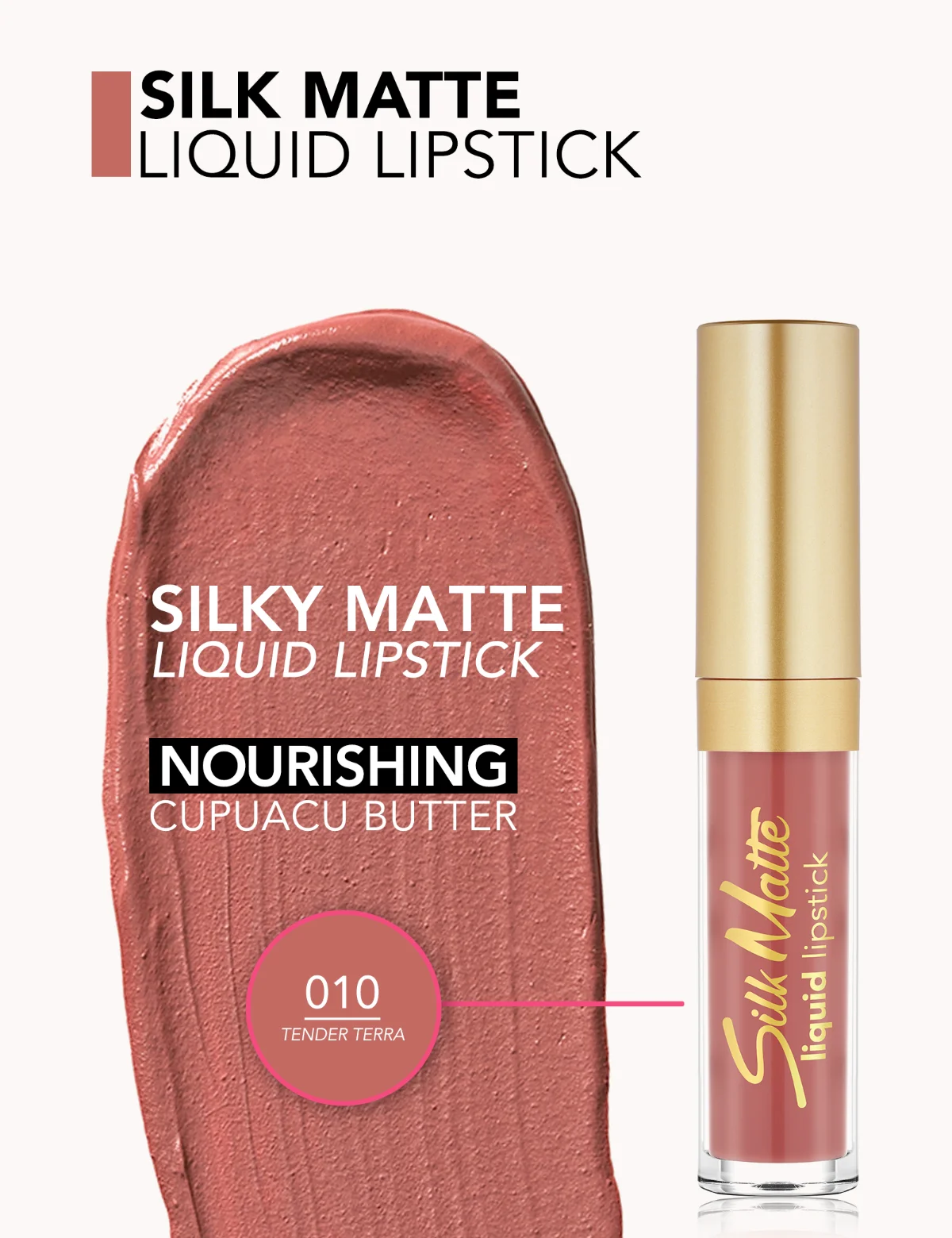 Flormar Silk Matte Liquid Lipstick 010 Tender Terra 3