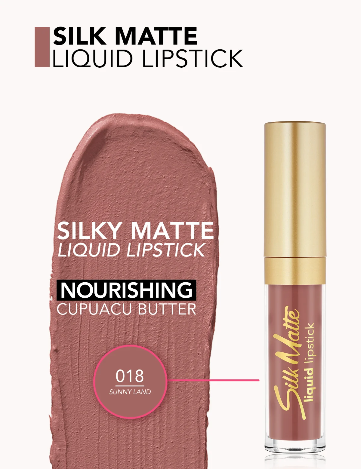 Flormar Silk Matte Liquid Lipstick 018 Sunny Land 3