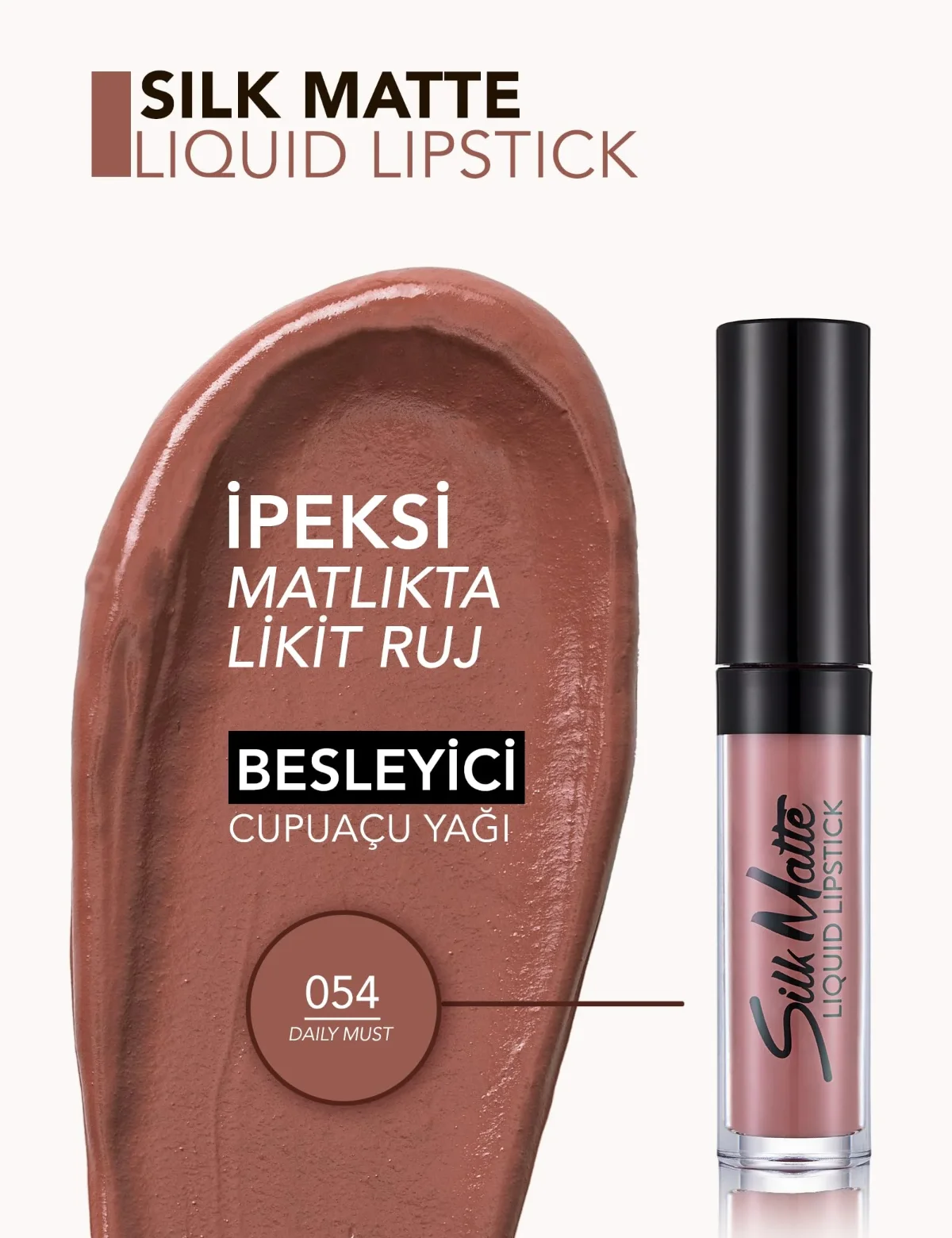 Flormar Silk Matte Liquid Lipstick 054 Daily Must 2