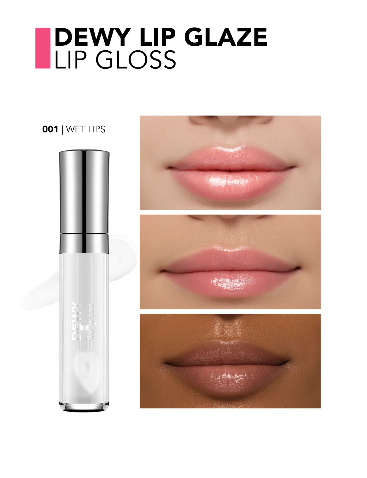 Flormar Dewy Lip Glaze 001 Wet Lps 2