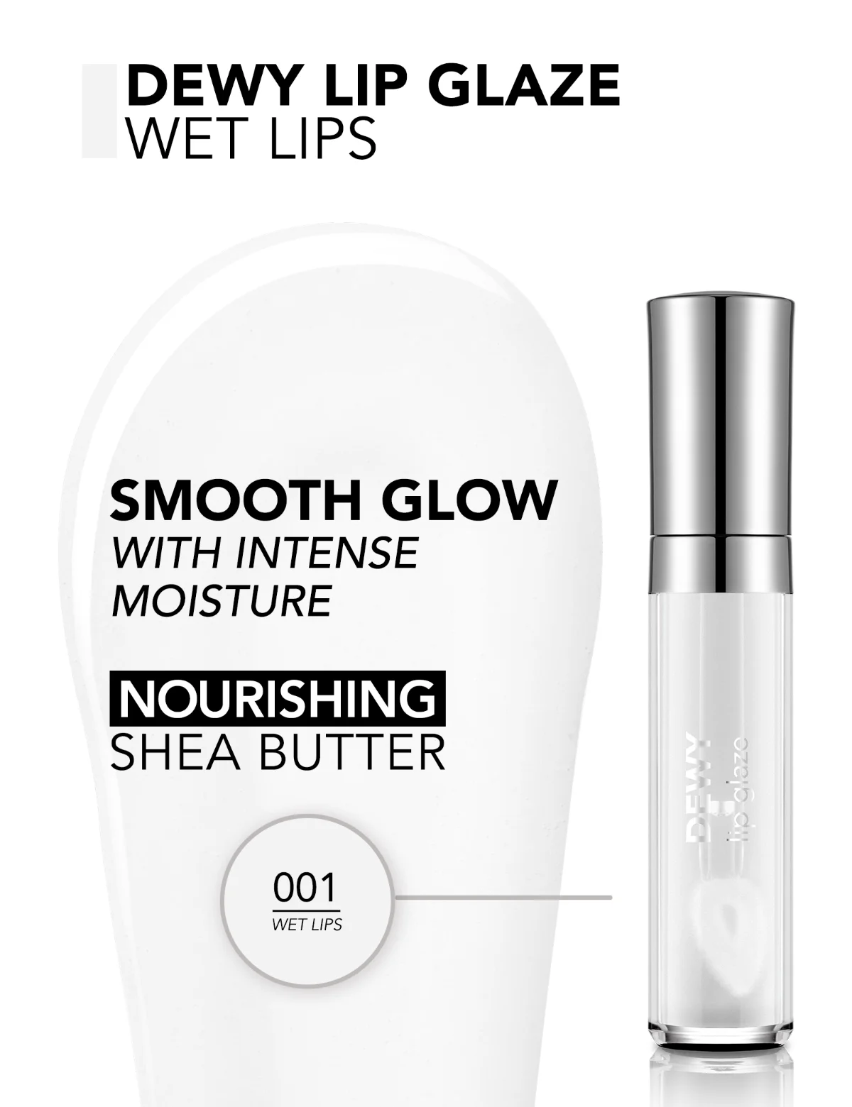 Flormar Dewy Lip Glaze 001 Wet Lps 3
