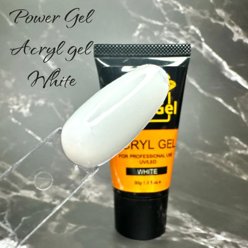 POLY GEL POWER GEL WHITE 60 גרם