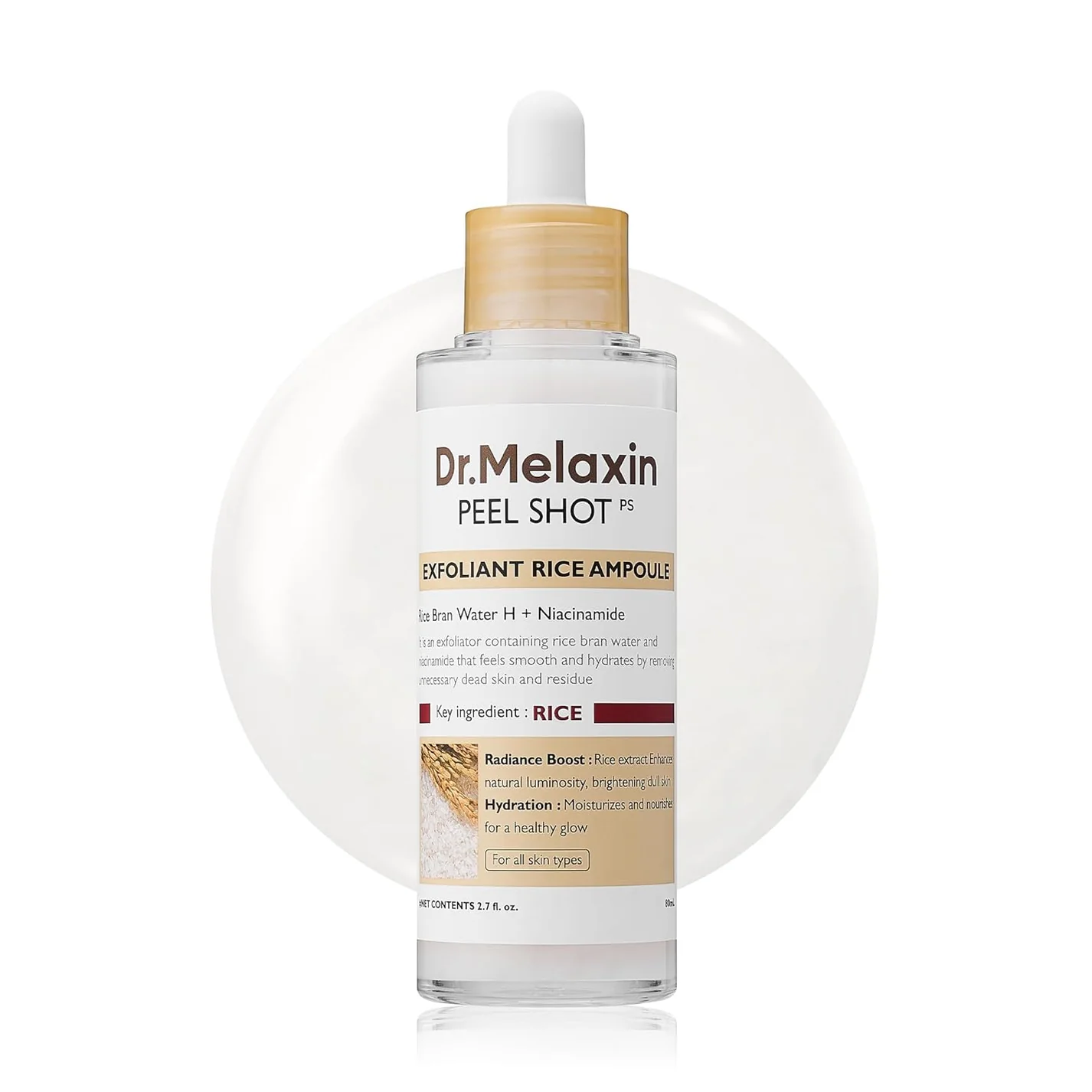Dr. Melaxin Peel Shot מקולפת אמפולת אורז לבן 80 מ"ל 2