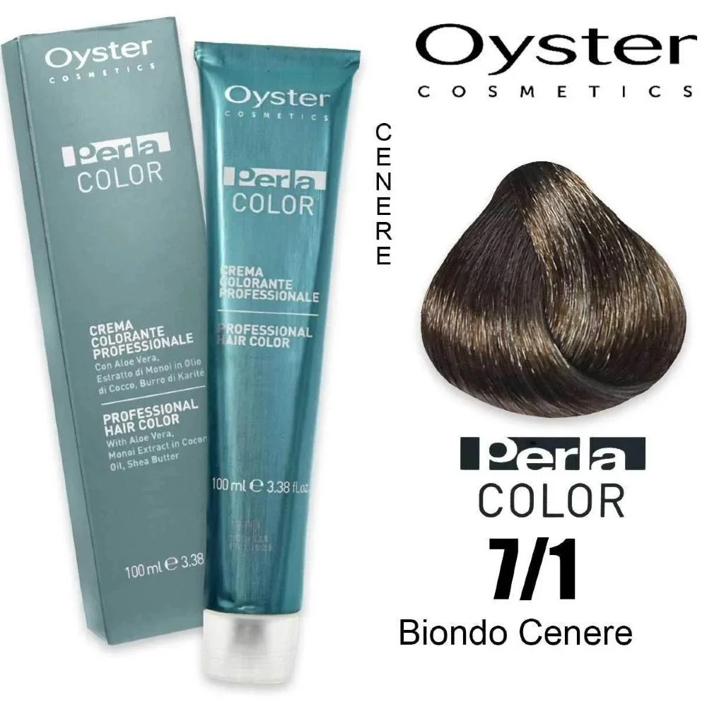 צבע שיער אויסטר - Perlacolor Ash Blonde 7/1 - 100 מ"ל