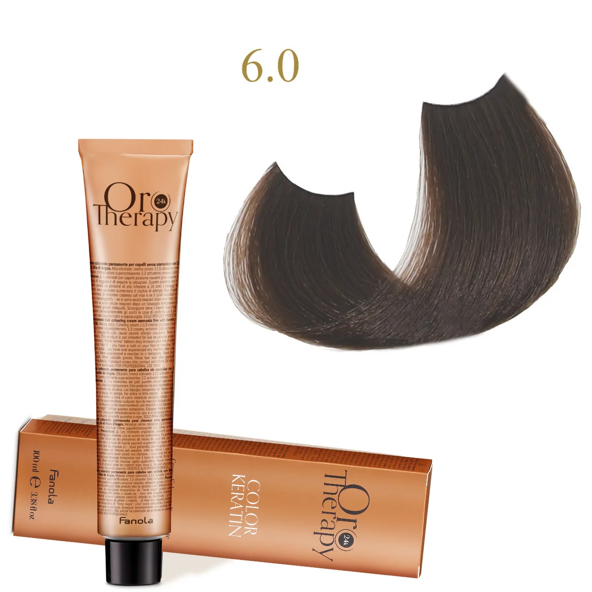 Oro Therapy, קרטין, 100 מ"ל (ללא אמוניה), בלונד כהה 6.0