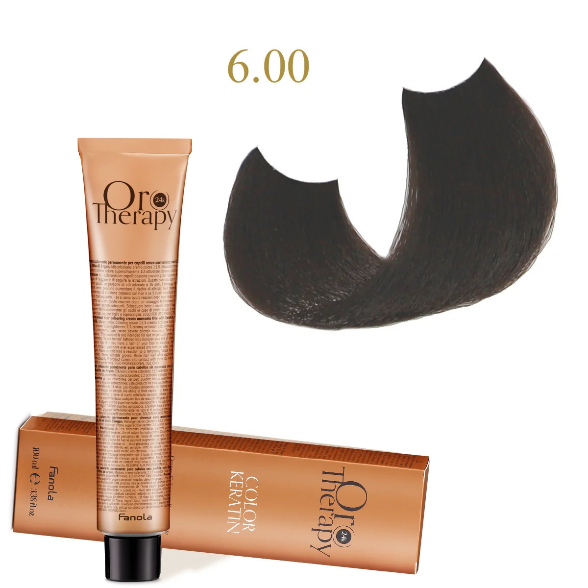Oro Therapy, קרטין, 100 מ"ל (ללא אמוניה), 6.00, בלונד כהה אינטנסיבי