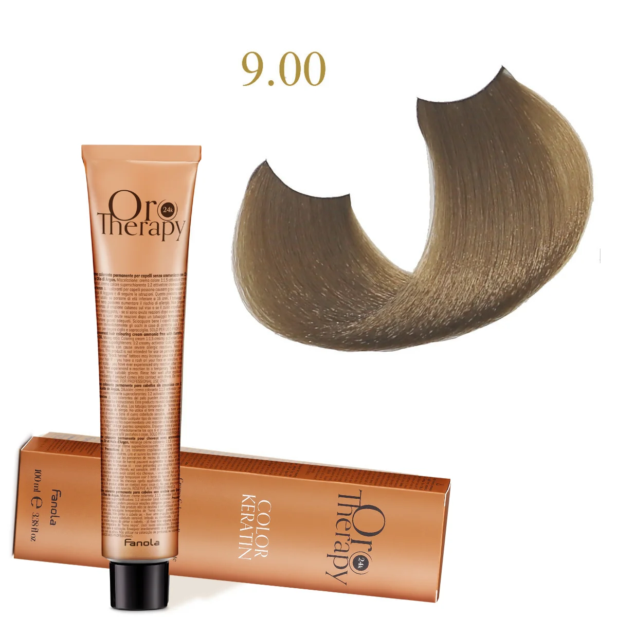 Oro Therapy 24K קראטין 100 מ"ל (ללא אמוניה) 9.00 בלונדינית עזה מאוד בהירה